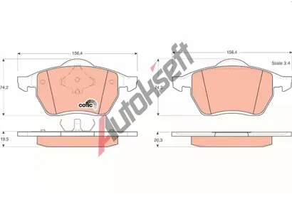 TRW Sada brzdovch destiek COTEC TRW GDB1204, GDB1204