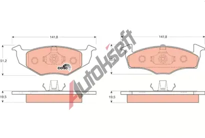 TRW Sada brzdových destiček COTEC TRW GDB1218, GDB1218 TRW Sada brzdových destiček COTEC TRW GDB1218, GDB1218