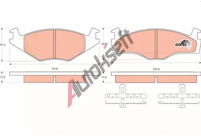 TRW Sada brzdovch destiek COTEC TRW GDB1219, GDB1219