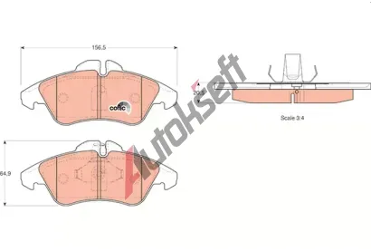 TRW Sada brzdovch destiek COTEC TRW GDB1220, GDB1220