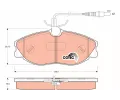 Sada brzdových destiček TRW ‐ TRW GDB1259 Sada brzdových destiček TRW ‐ TRW GDB1259