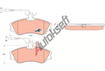 TRW Sada brzdovch destiek COTEC TRW GDB1260, GDB1260