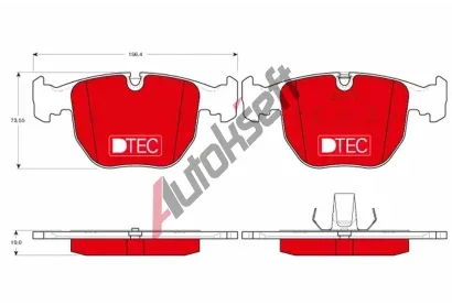 TRW Sada brzdovch destiek DTEC COTEC TRW GDB1261DTE, GDB1261DTE