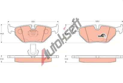 TRW Sada brzdovch destiek COTEC TRW GDB1265, GDB1265