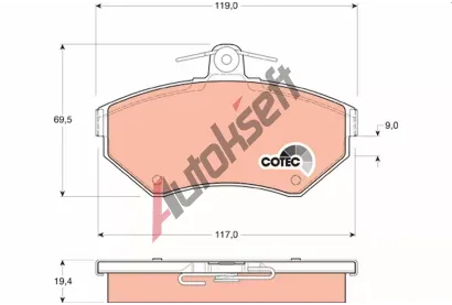 TRW Sada brzdovch destiek COTEC TRW GDB1266, GDB1266