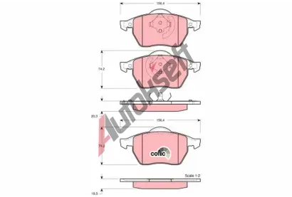 TRW Sada brzdovch destiek COTEC TRW GDB1275, GDB1275