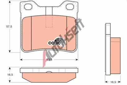TRW Sada brzdovch destiek COTEC TRW GDB1276, GDB1276
