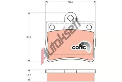 TRW Sada brzdovch destiek COTEC TRW GDB1283, GDB1283