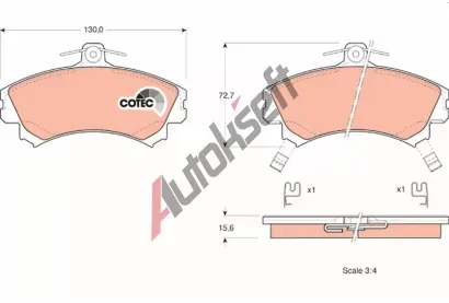 TRW Sada brzdovch destiek COTEC TRW GDB1317, GDB1317