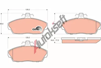TRW Sada brzdovch destiek COTEC TRW GDB1319, GDB1319