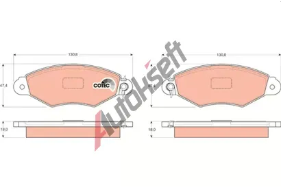 TRW Sada brzdovch destiek COTEC TRW GDB1321, GDB1321