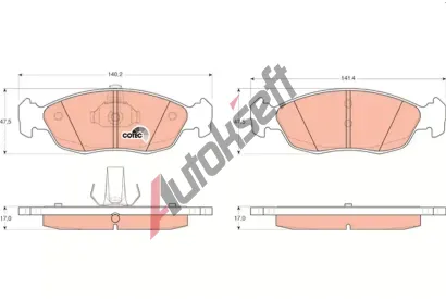 TRW Sada brzdovch destiek COTEC TRW GDB1322, GDB1322