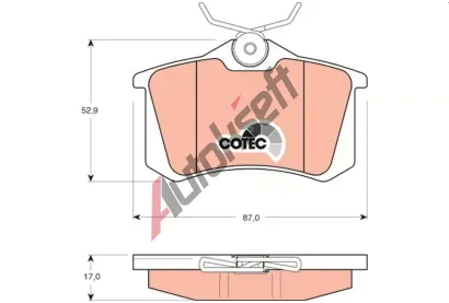 TRW Sada brzdovch destiek COTEC TRW GDB1330, GDB1330