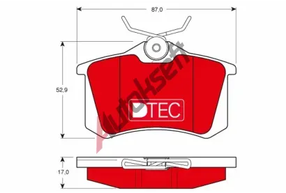 TRW Sada brzdovch destiek DTEC COTEC TRW GDB1330DTE, GDB1330DTE