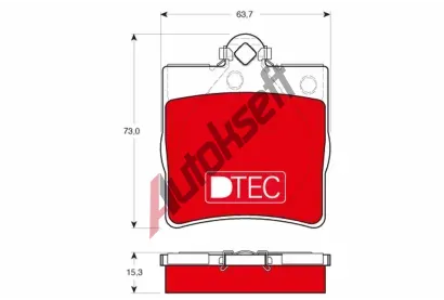 TRW Sada brzdovch destiek DTEC COTEC TRW GDB1335DTE, GDB1335DTE