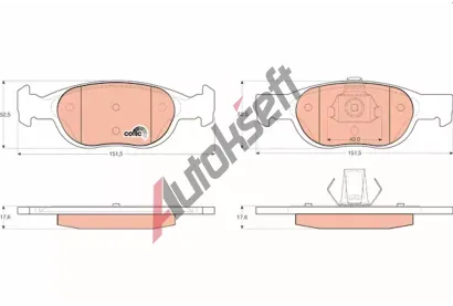 TRW Sada brzdovch destiek COTEC TRW GDB1339, GDB1339