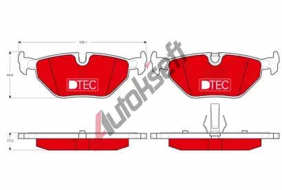 TRW Sada brzdovch destiek DTEC COTEC TRW GDB1344DTE, GDB1344DTE