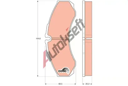 TRW Sada brzdovch destiek COTEC TRW GDB1345, GDB1345