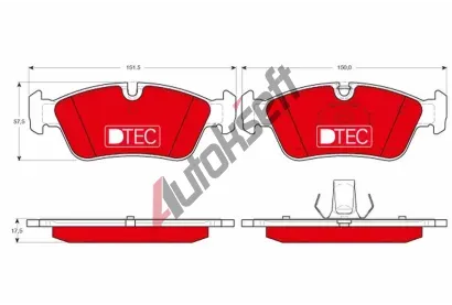 TRW Sada brzdovch destiek DTEC COTEC TRW GDB1348DTE, GDB1348DTE