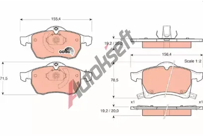 TRW Sada brzdovch destiek COTEC TRW GDB1350, GDB1350