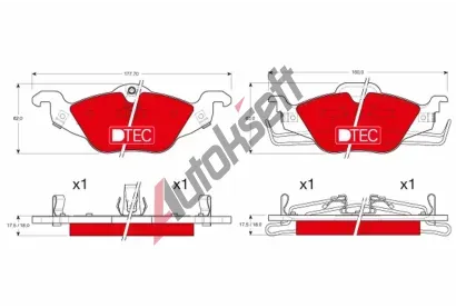 TRW Sada brzdovch destiek DTEC COTEC TRW GDB1351DTE, GDB1351DTE