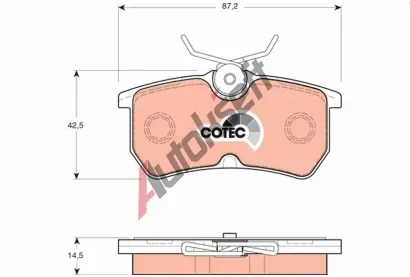 TRW Sada brzdovch destiek COTEC TRW GDB1354, GDB1354