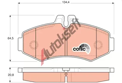 TRW Sada brzdovch destiek COTEC TRW GDB1373, GDB1373