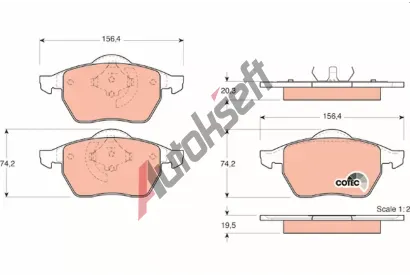 TRW Sada brzdovch destiek COTEC TRW GDB1376, GDB1376