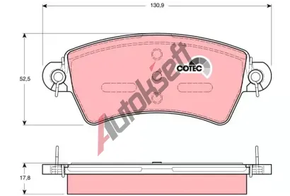 TRW Sada brzdovch destiek COTEC TRW GDB1385, GDB1385