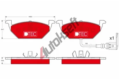 TRW Sada brzdovch destiek DTEC COTEC TRW GDB1386DTE, GDB1386DTE