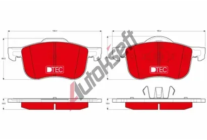 TRW Sada brzdovch destiek DTEC COTEC TRW GDB1388DTE, GDB1388DTE