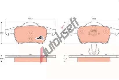 TRW Sada brzdovch destiek COTEC TRW GDB1389, GDB1389