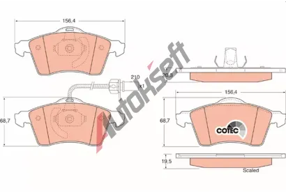 TRW Sada brzdovch destiek COTEC TRW GDB1391, GDB1391