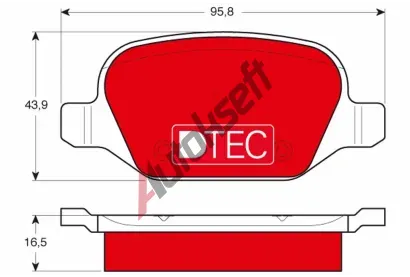 TRW Sada brzdovch destiek DTEC COTEC TRW GDB1396DTE, GDB1396DTE