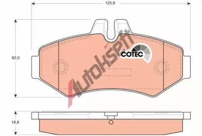 TRW Sada brzdovch destiek COTEC TRW GDB1399, GDB1399