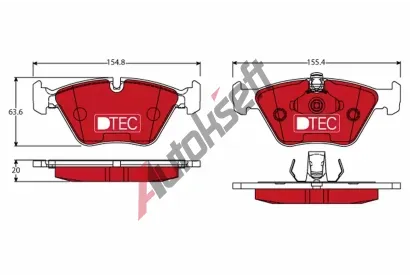 TRW Sada brzdovch destiek DTEC COTEC TRW GDB1404DTE, GDB1404DTE