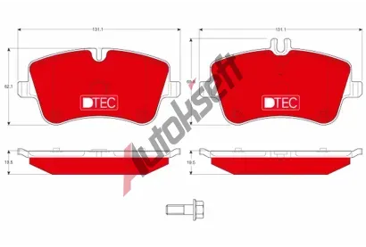 TRW Sada brzdovch destiek DTEC COTEC TRW GDB1413DTE, GDB1413DTE