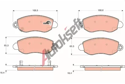TRW Sada brzdovch destiek COTEC TRW GDB1424, GDB1424