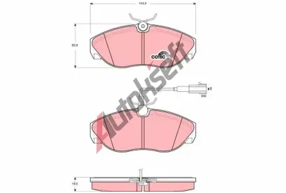 TRW Sada brzdovch destiek COTEC TRW GDB1425, GDB1425