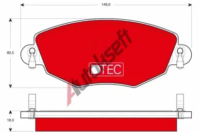 TRW Sada brzdovch destiek DTEC COTEC TRW GDB1434DTE, GDB1434DTE