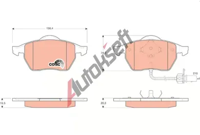 TRW Sada brzdových destiček COTEC TRW GDB1440, GDB1440 TRW Sada brzdových destiček COTEC TRW GDB1440, GDB1440