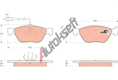 TRW Sada brzdovch destiek COTEC TRW GDB1445, GDB1445