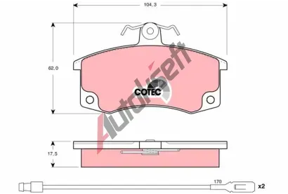 TRW Sada brzdovch destiek COTEC TRW GDB1446, GDB1446