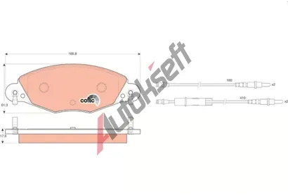 TRW Sada brzdovch destiek COTEC TRW GDB1449, GDB1449
