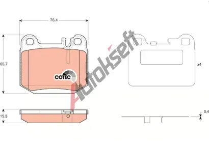 TRW Sada brzdovch destiek COTEC TRW GDB1457, GDB1457
