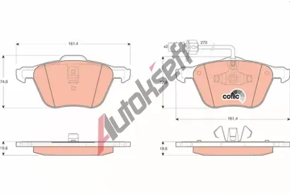 TRW Sada brzdovch destiek COTEC TRW GDB1460, GDB1460