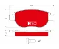 TRW Sada brzdovch destiek DTEC COTEC ‐ TRW GDB1464DTE