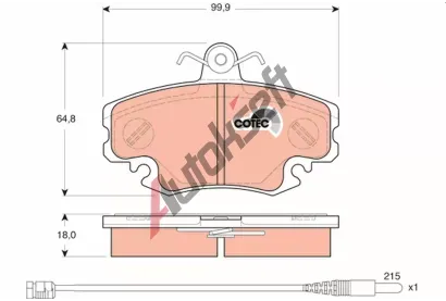 TRW Sada brzdovch destiek COTEC TRW GDB1465, GDB1465