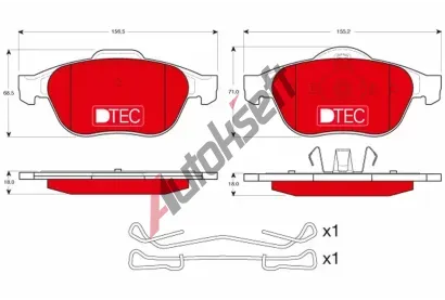 TRW Sada brzdovch destiek DTEC COTEC TRW GDB1468DTE, GDB1468DTE