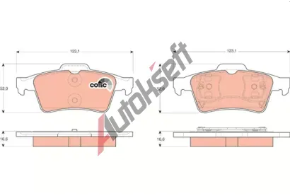 TRW Sada brzdovch destiek COTEC TRW GDB1469, GDB1469